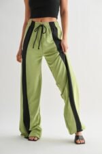 Color Block Wide Leg Lounge Pants - Image 7