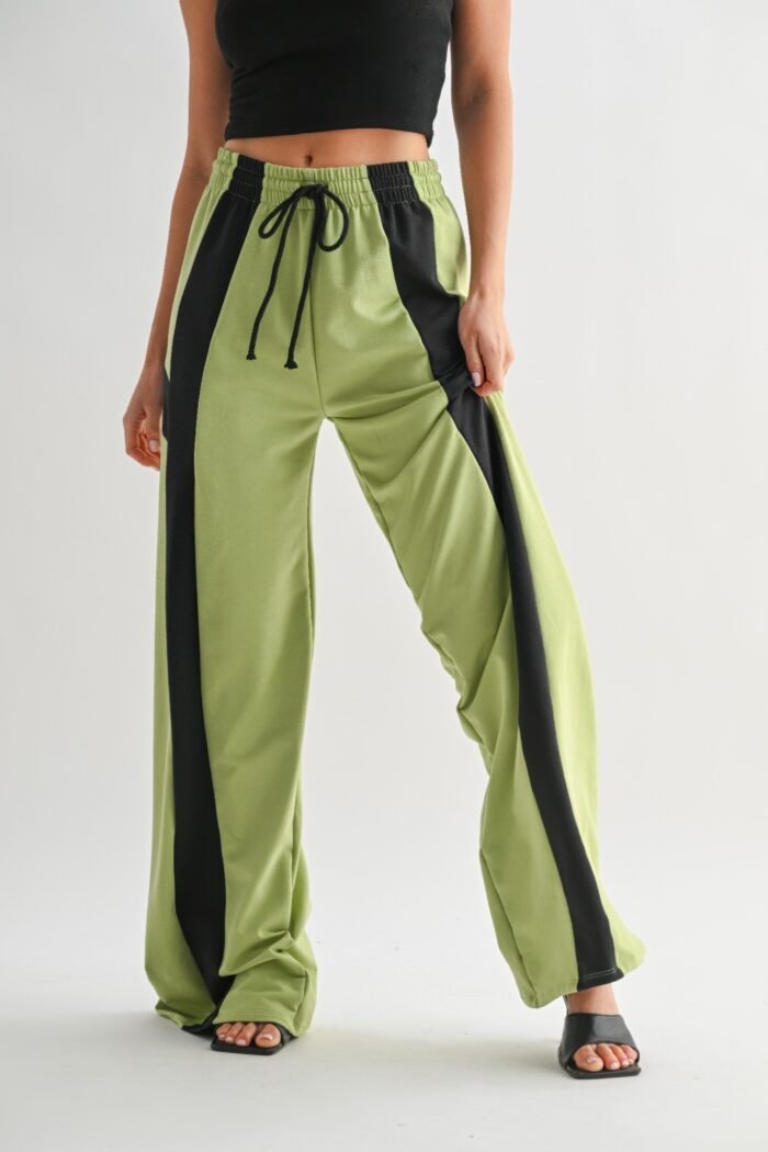 Color block wide leg lounge pants - image 7