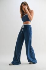 Drawstring Lounge Pants & Crop Top Set - Image 4