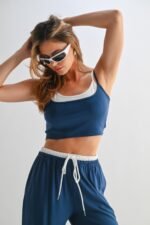 Drawstring Lounge Pants & Crop Top Set - Image 6