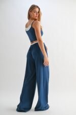 Drawstring Lounge Pants & Crop Top Set - Image 9