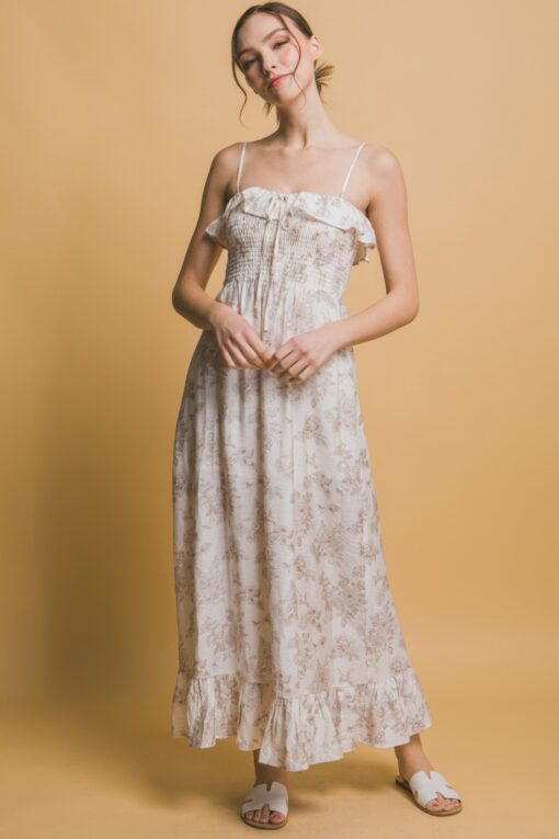 Smocked Floral Maxi Dress - Image 2
