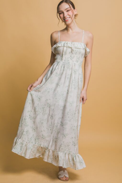 Smocked Floral Maxi Dress - Image 4