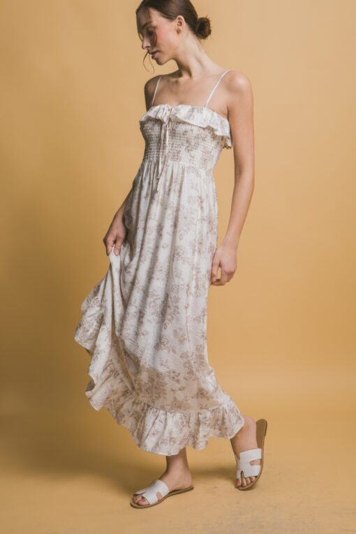 Smocked Floral Maxi Dress - Image 8