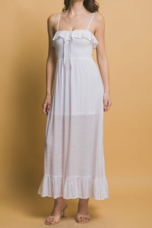 Smocked Ruffle Maxi Dress