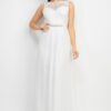 Jewel Waist-tie Lace Maxi Dress
