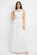 Jewel Waist-tie Lace Maxi Dress - Image 2