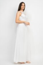 Jewel Waist-tie Lace Maxi Dress - Image 4