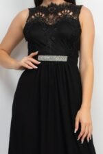 Jewel Waist-tie Lace Maxi Dress - Image 8