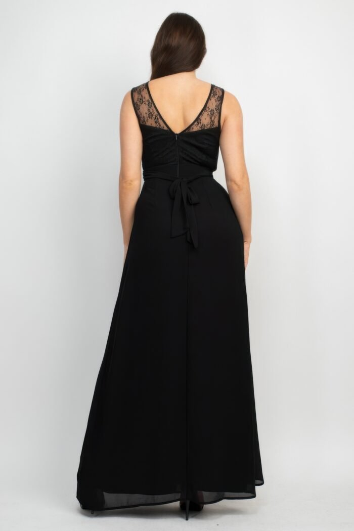 Jewel waist-tie lace maxi dress - image 9