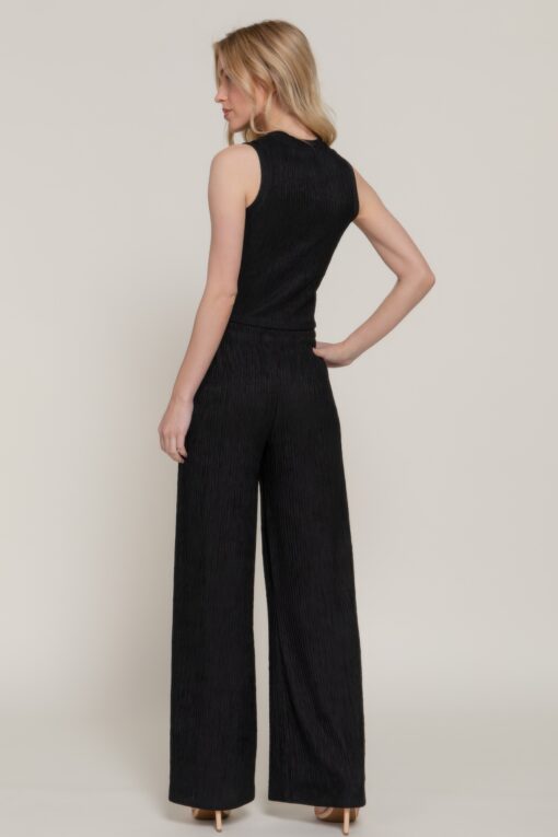 Sleeveless Top & Crinkle Knit Pants Set - Image 23