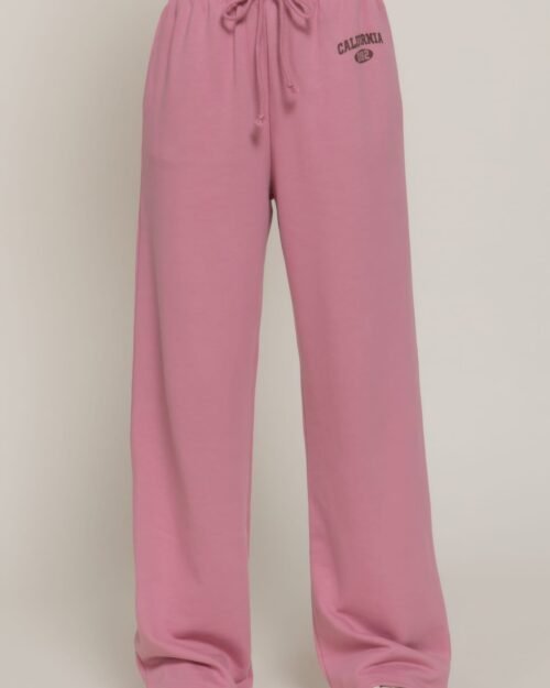 sweatpants with drawstring and printed waistband