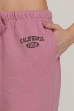 sweatpants with drawstring and printed waistband