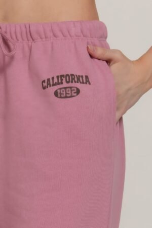 sweatpants with drawstring and printed waistband