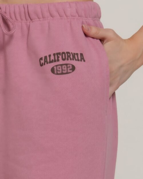 sweatpants with drawstring and printed waistband