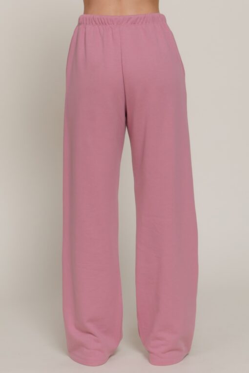 sweatpants with drawstring and printed waistband