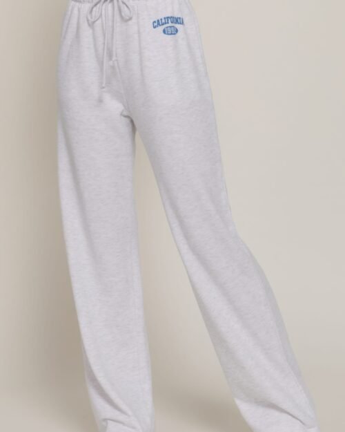 sweatpants with drawstring and printed waistband