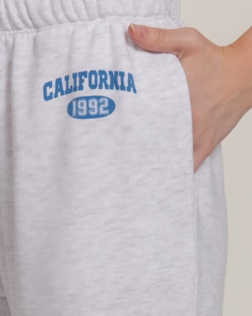 sweatpants with drawstring and printed waistband