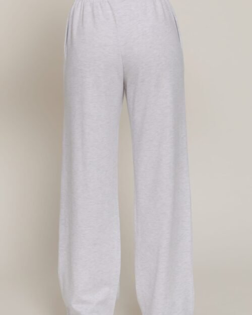 sweatpants with drawstring and printed waistband