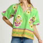 Boho-chic Floral Print Blouse