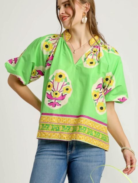 Boho-chic Floral Print Blouse