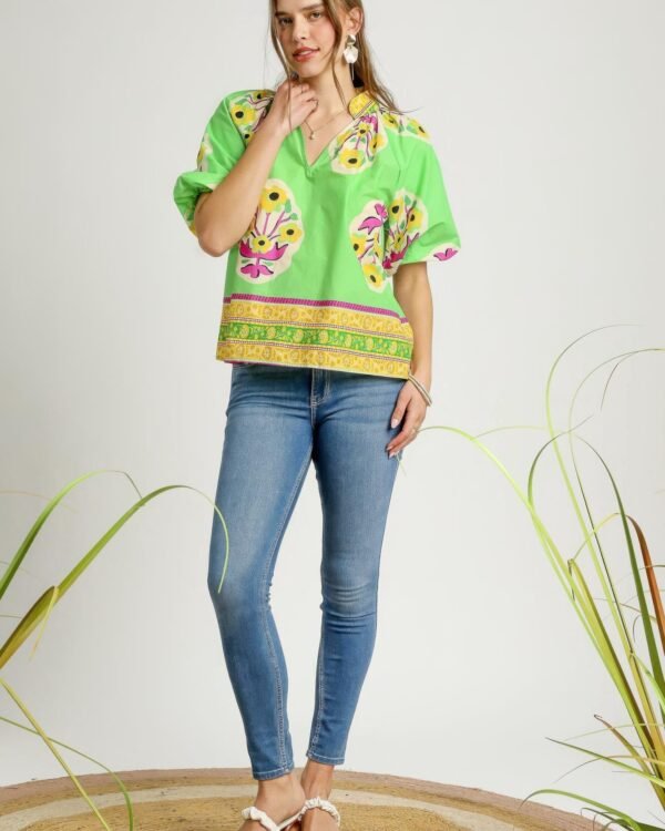 Boho-chic Floral Print Blouse