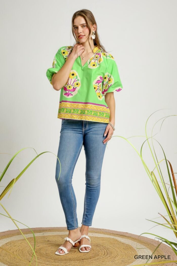 Boho-chic floral print blouse - image 2