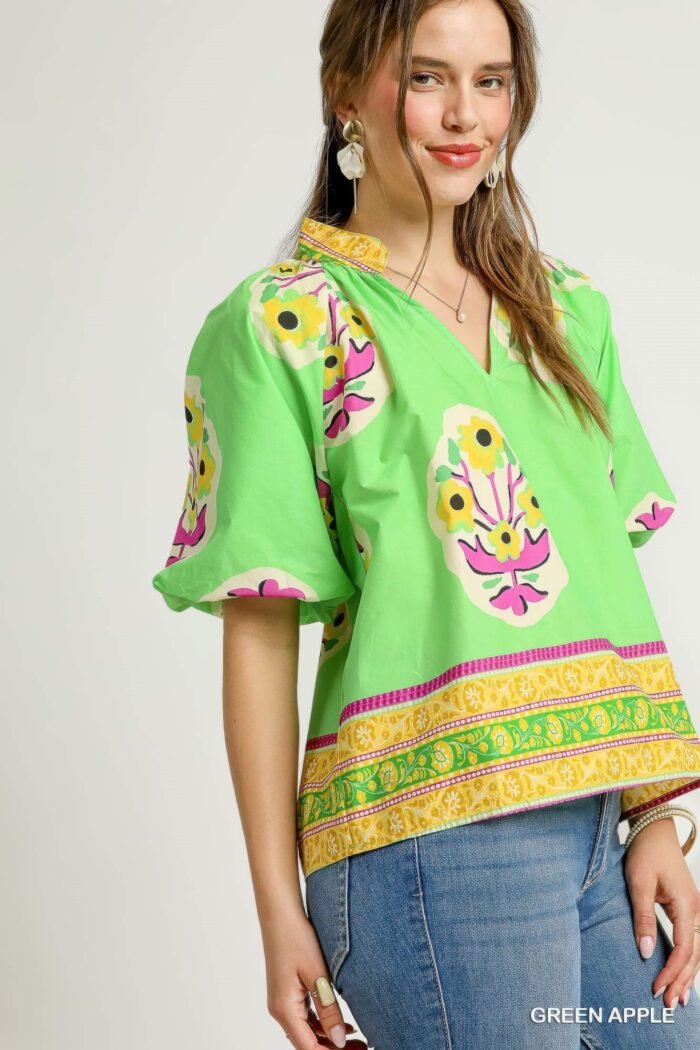 Boho-chic floral print blouse - image 3