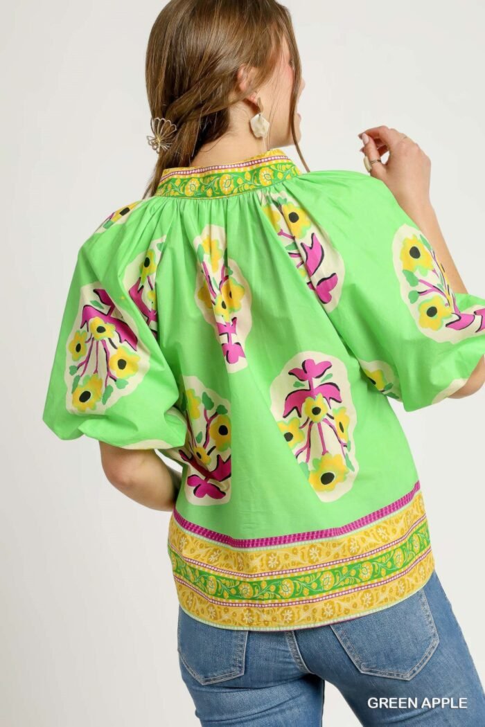 Boho-chic floral print blouse - image 4