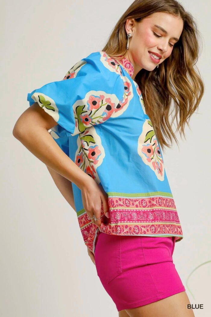 Boho-chic floral print blouse - image 8