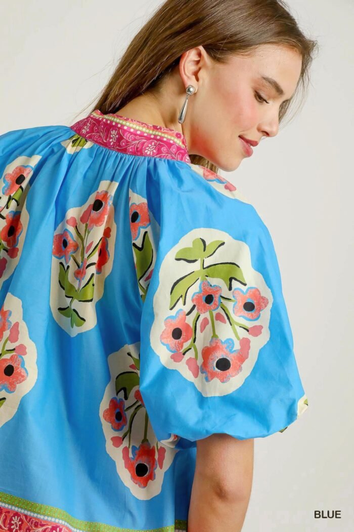 Boho-chic floral print blouse - image 10
