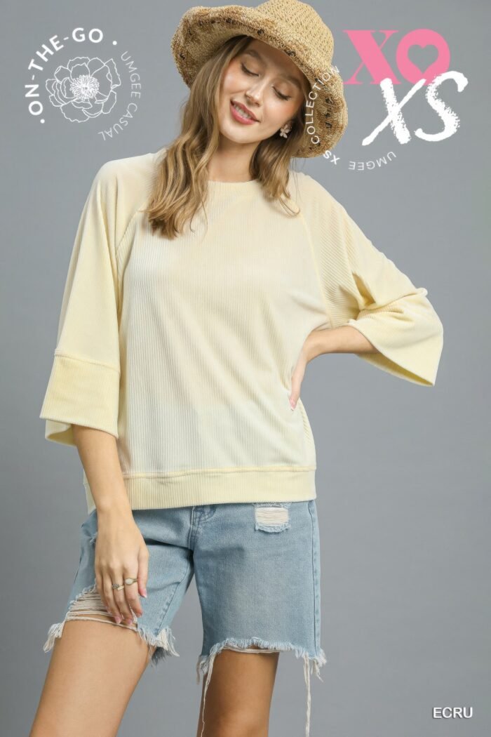 Ribbed Knit Oversized Top - Image 6