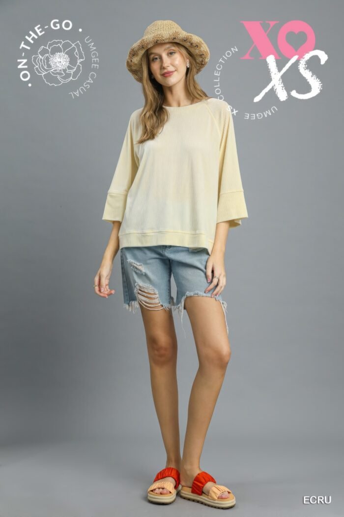 Ribbed Knit Oversized Top - Image 7