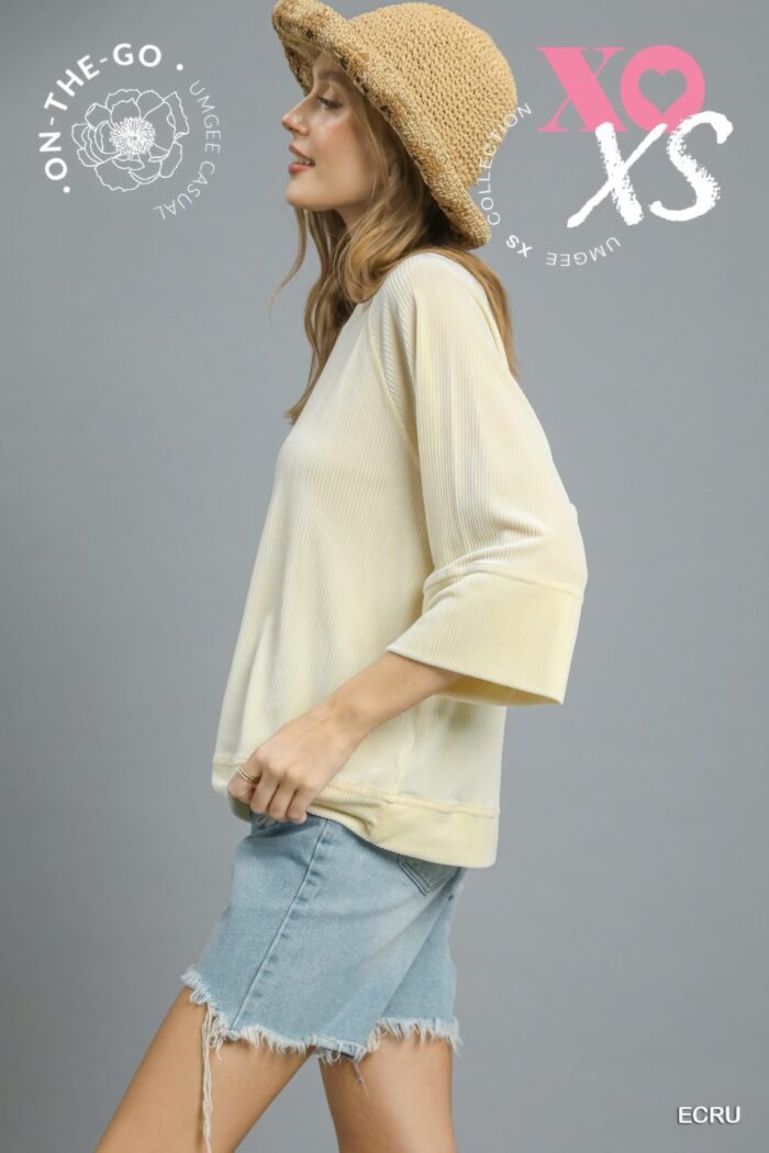 Ribbed Knit Oversized Top - Image 8