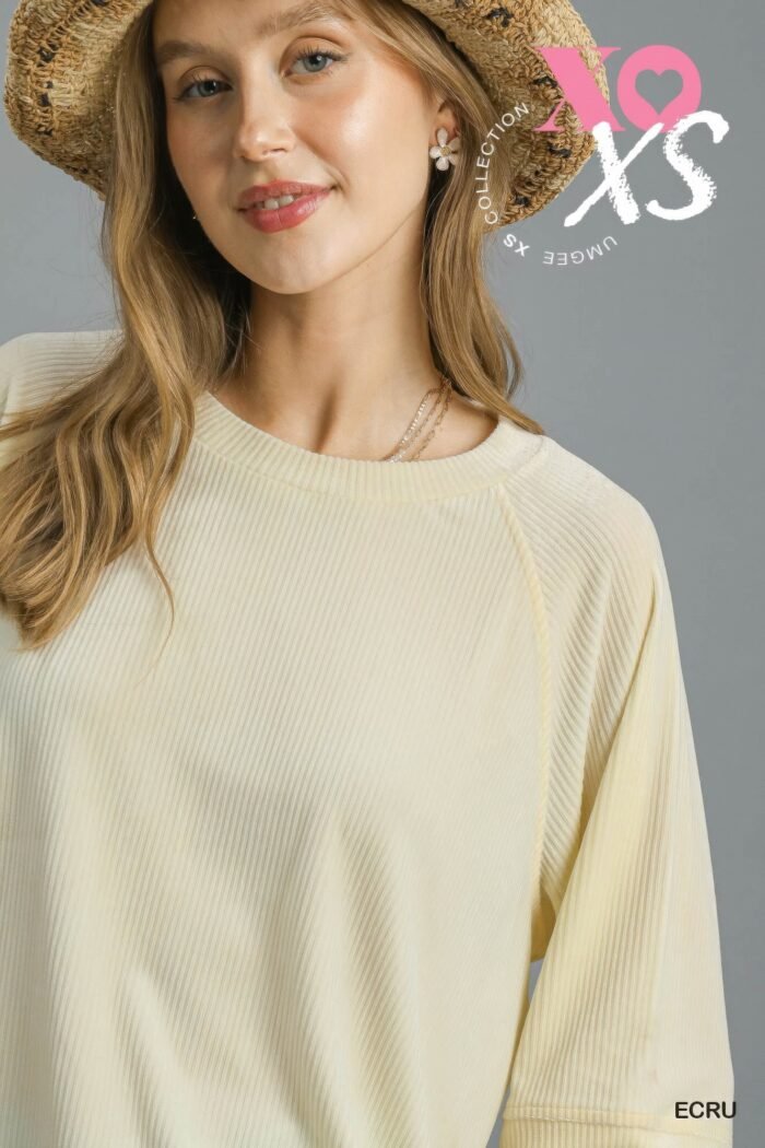 Ribbed Knit Oversized Top - Image 9