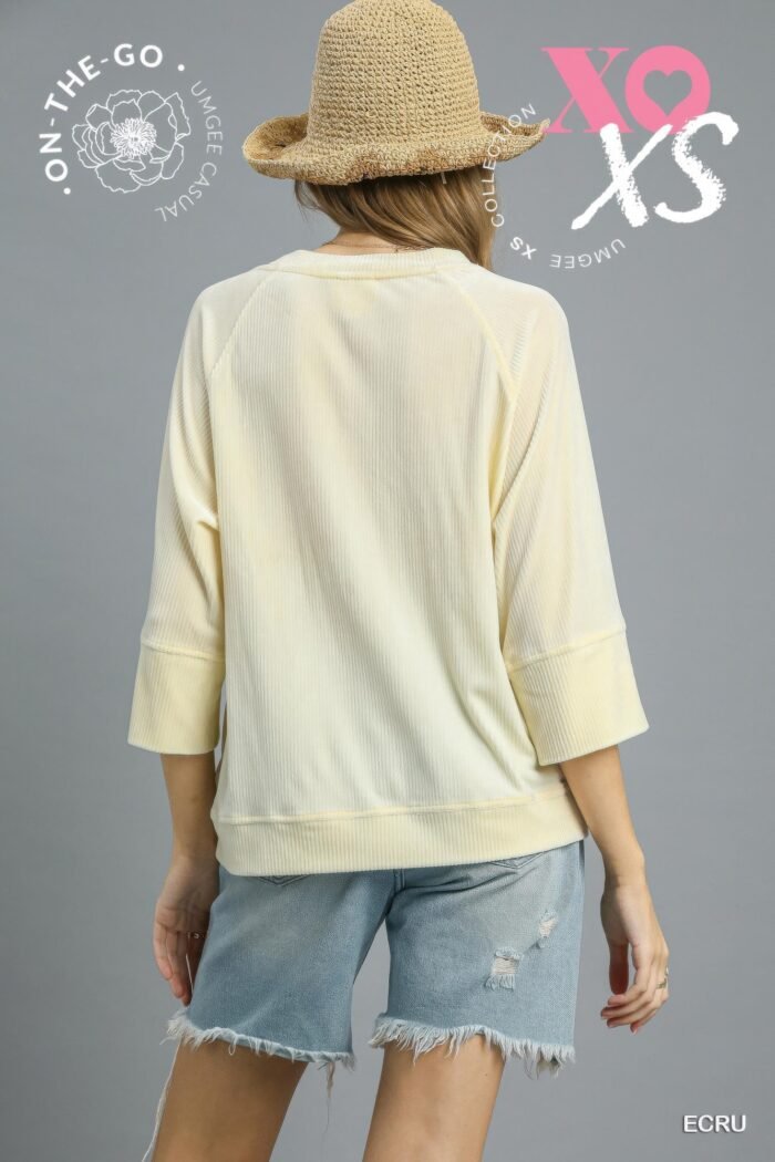Ribbed Knit Oversized Top - Image 10