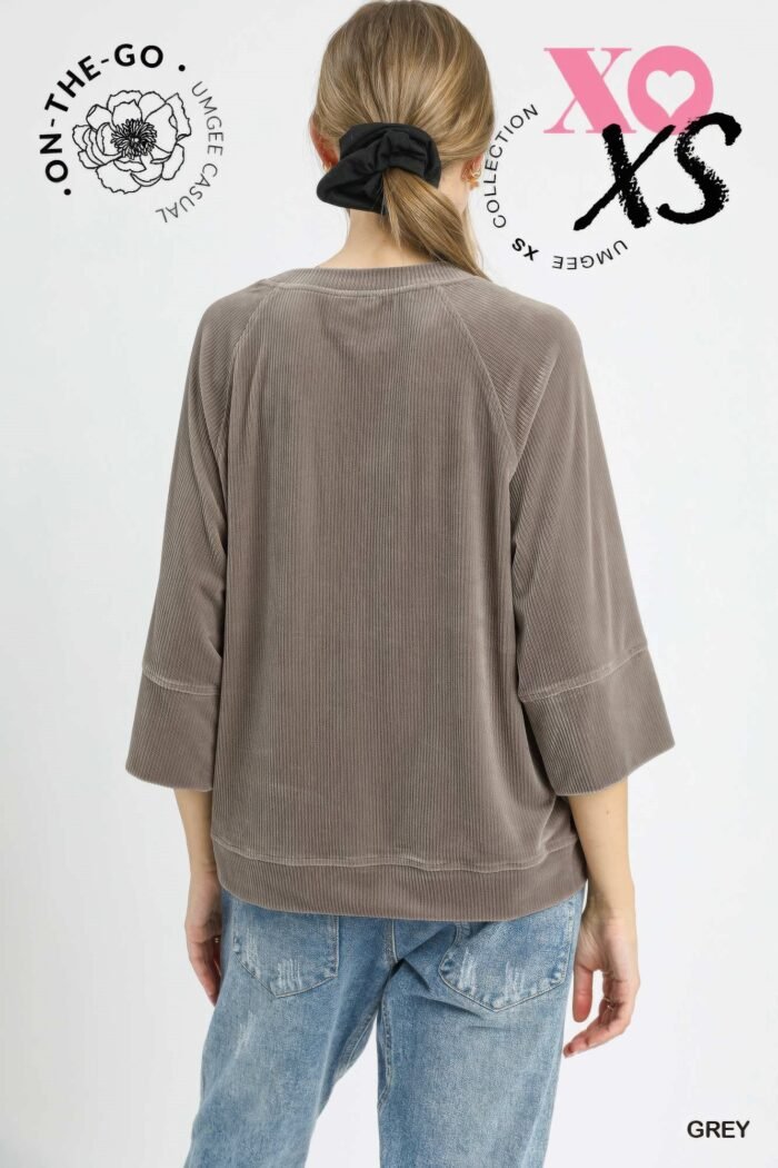 Ribbed Knit Oversized Top - Image 5