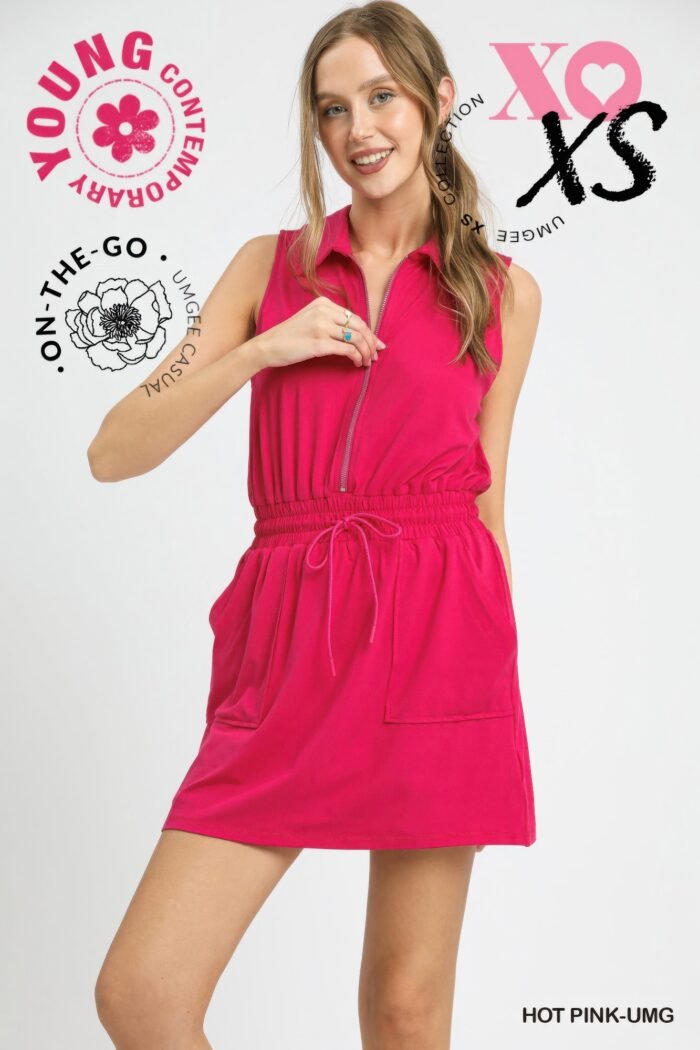 Zip front casual mini dress - image 6