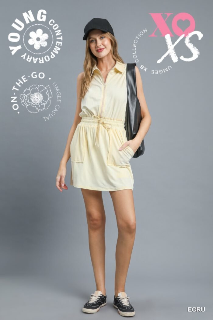 Zip front casual mini dress - image 12