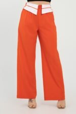 Front Button Fold-over Inside Zipper Pants - Image 11