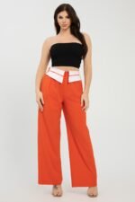 Front Button Fold-over Inside Zipper Pants - Image 12