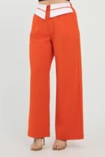 Front Button Fold-over Inside Zipper Pants - Image 13