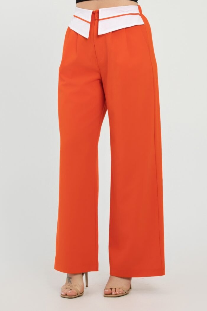 Front button fold-over inside zipper pants - image 13