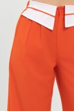 Front Button Fold-over Inside Zipper Pants - Image 14
