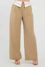 Front Button Fold-over Inside Zipper Pants - Image 6