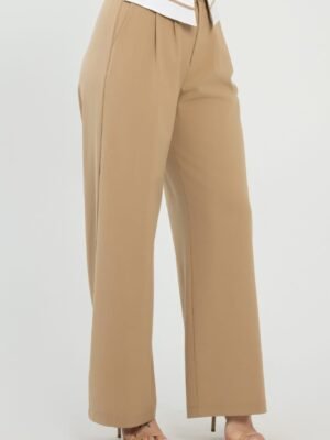 Front Button Fold-over Inside Zipper Pants