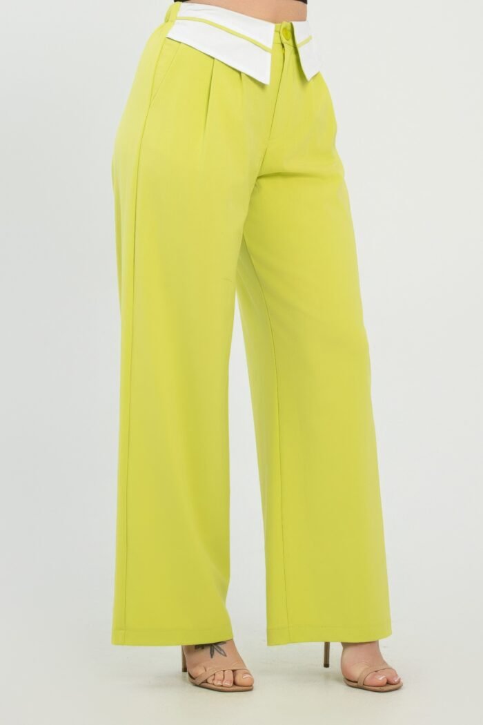 Front button fold-over inside zipper pants - image 3