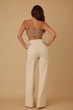 X Ribbon Open Jumpsuit