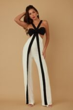 X Ribbon Open Jumpsuit - Image 17