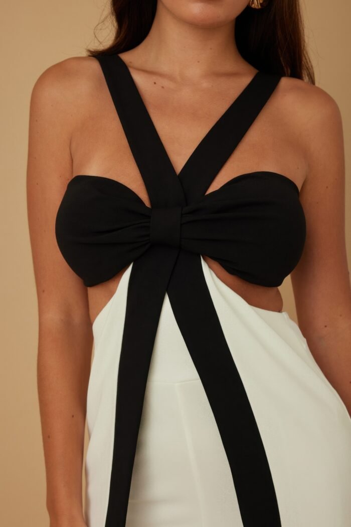 X ribbon open jumpsuit - image 21